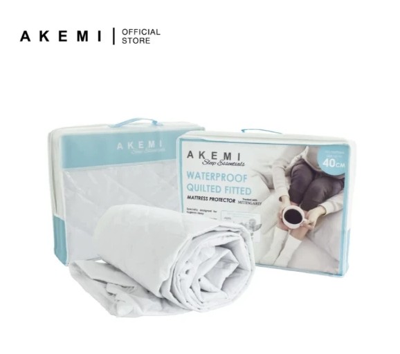 AKEMI Sleep Essentials Waterproof Quilted Fitted Mattress Protector
